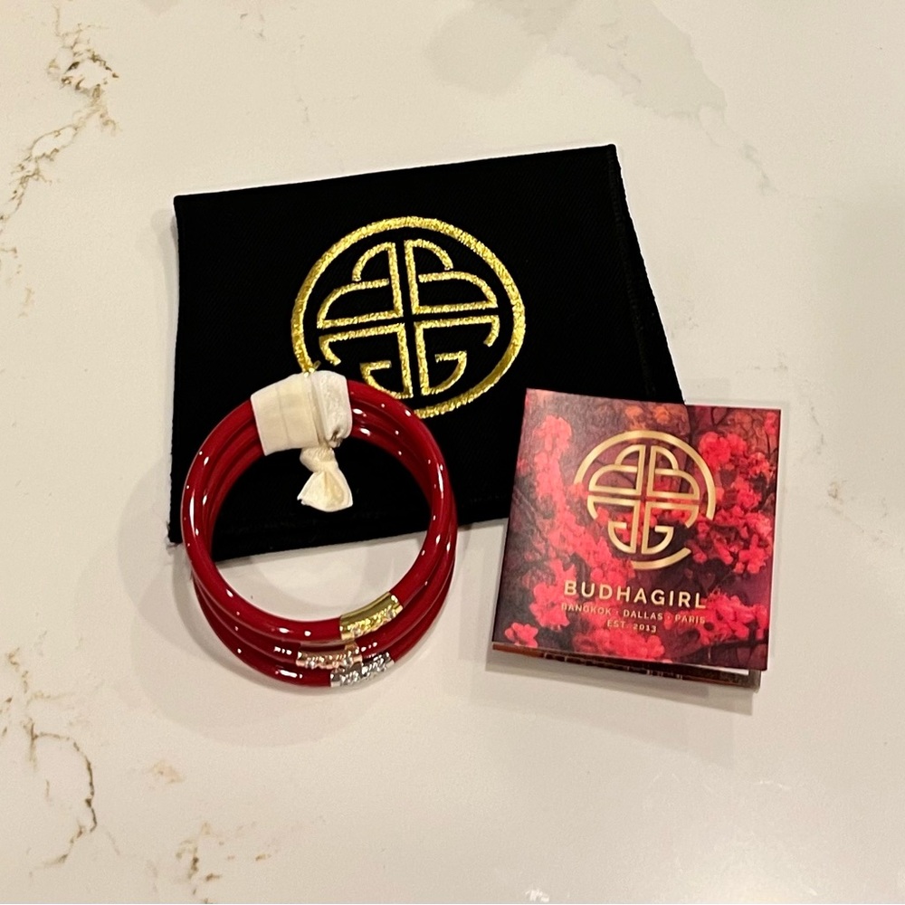 BuDhaGirl’s Three Kings All Weather Bangles - Red size large